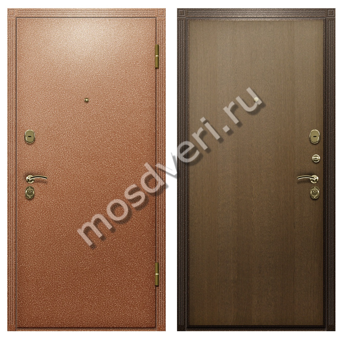 Порошковая дверь в частный дом с панелями МДФ под дуб - купить от производителя Мосдвери Порошковая дверь в частный дом с панелями МДФ под дуб