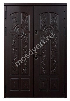 Двухстворчатая входная дверь в квартиру DDV-14 - купить от производителя Мосдвери Двухстворчатая входная дверь в квартиру DDV-14